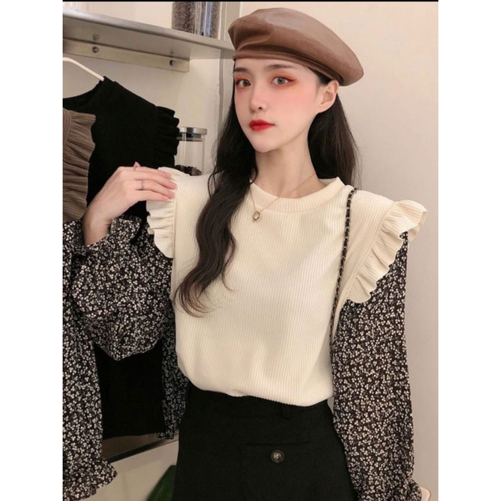 JUANXSHOP Envy Knit Tops Import 0379 3M