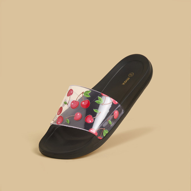 Max Fashions Sandal Wanita Cherry Print Slides - Multicolor