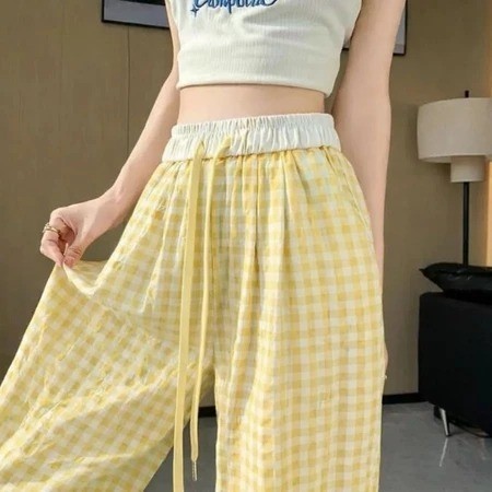 NTF - ZJD KULOT CADENZA KOTAK-KOTAK HIGHWAIST BAWAHAN CELANA PANJANG WANITA TERBARU / Kulot GINGHAM