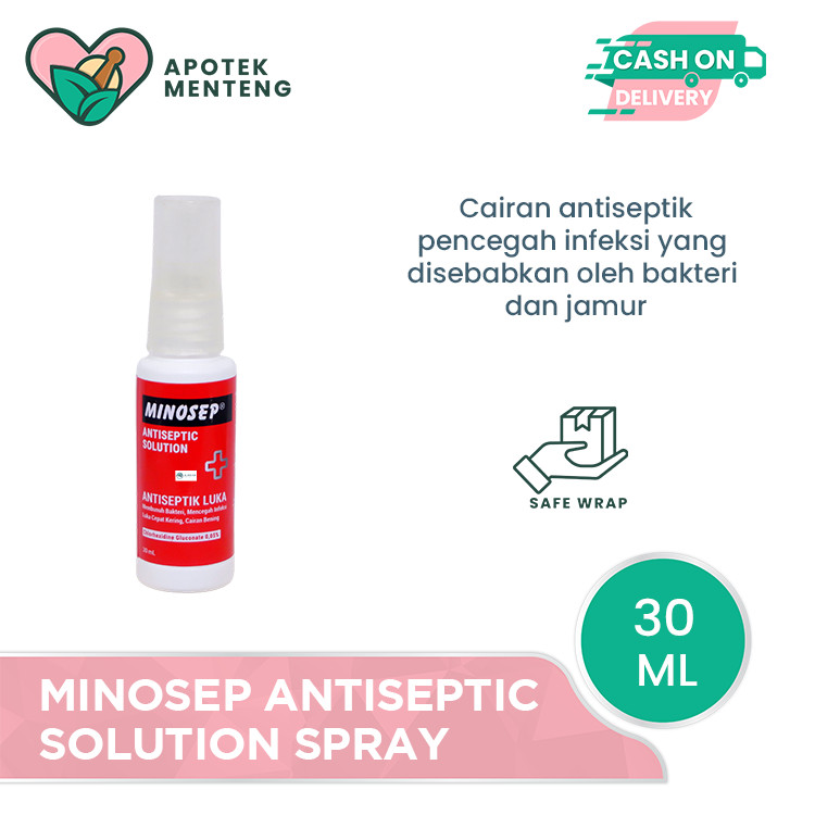 Minosep Antiseptic Solution Spray 30 mL - Obat Luka Antiseptik Spray