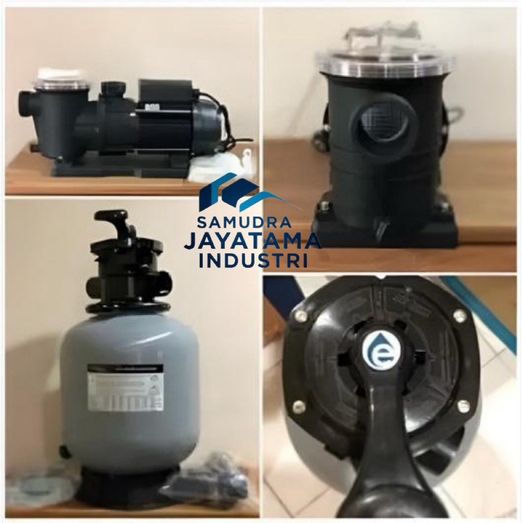 Mesin Pompa Air Kolam Renang 1Hp + SAND FILTER 16" Paket Kolam Renang
