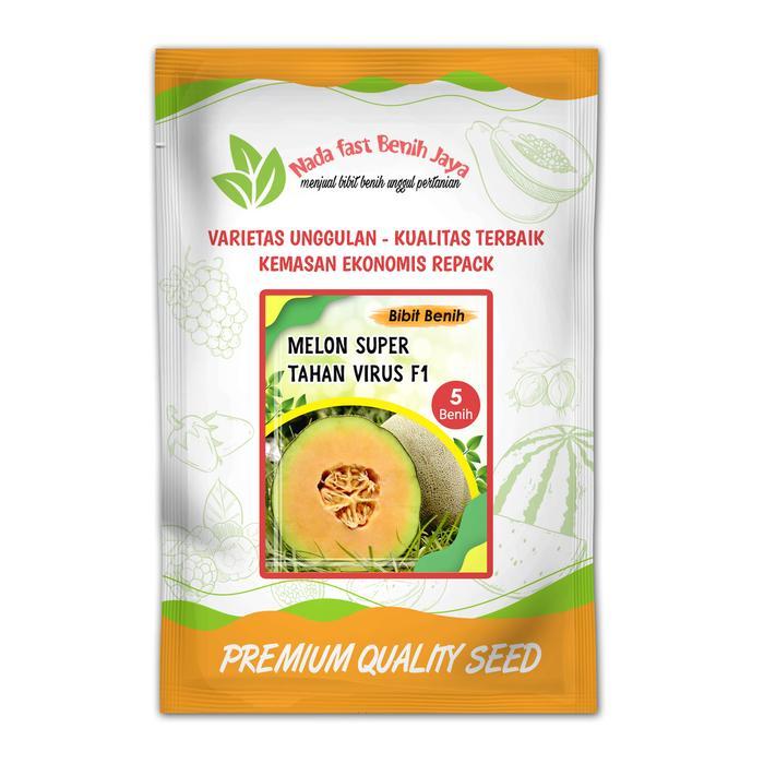 Benih buah Melon Tahan Virus super F1 5 Biji - bibit tanaman buah - Melon super
