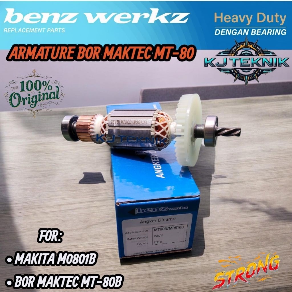 WOKER.ID BENZ Armature Angker Mesin Bor Maktec/Makita MT80 M0801B /Armatur Angker Mesin Bor Maktec 1