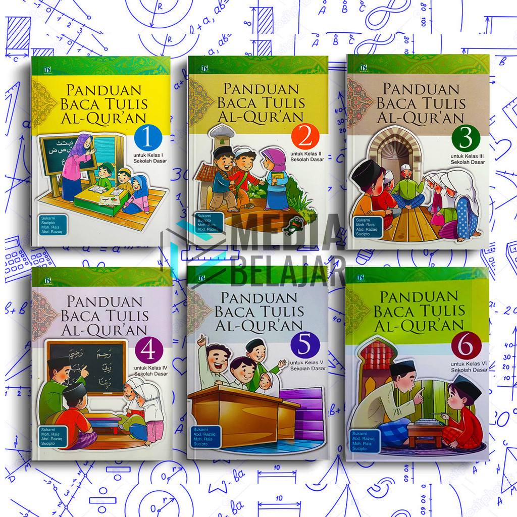Buku Panduan Baca Tulis Al-Qur'an (BTQ) Kelas 1 2 3 4 5 6 Terbaru Tiga Serangkai