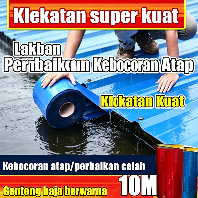 Waterproofing Membrane Roof Waterproof Tape Lakban Atap Genteng Pelapis Atap Beton Sticker Solusi At