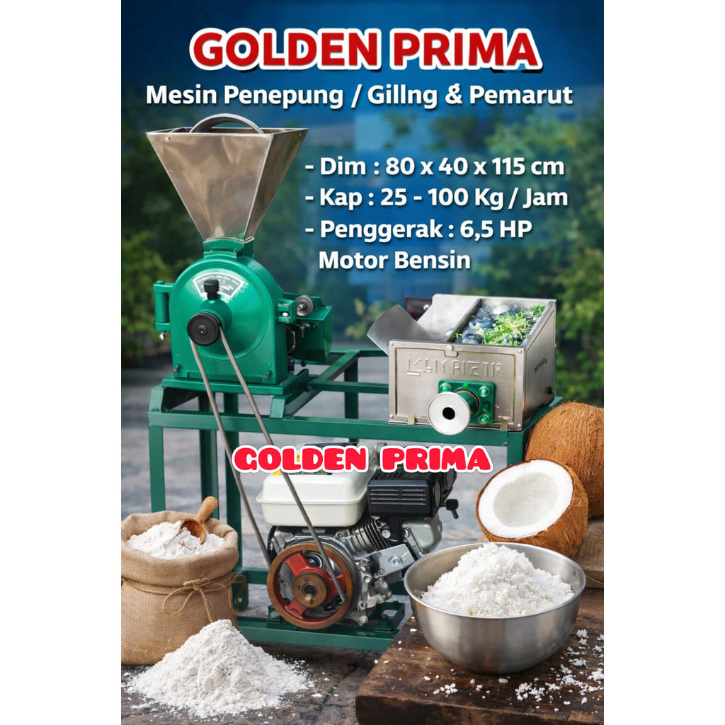 MESIN GILING / PENEPUNG DAN PARUT KELAPA GP