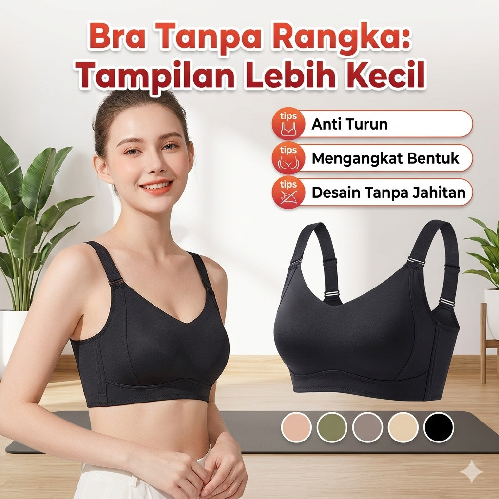 [COD+Gratis Ongkir] Bra Minimizer Push-Up Bra Anti Kendur Yang Mulus Ramah Kulit Bra Full Cup/Bra Ta