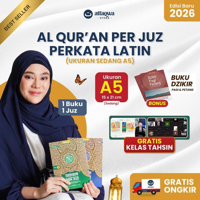 promo alquran per juz 1 sampai juz 30 Ukuran A4 Besar Tajwid Berwarna Terjemah Perkata Latin Cocok U