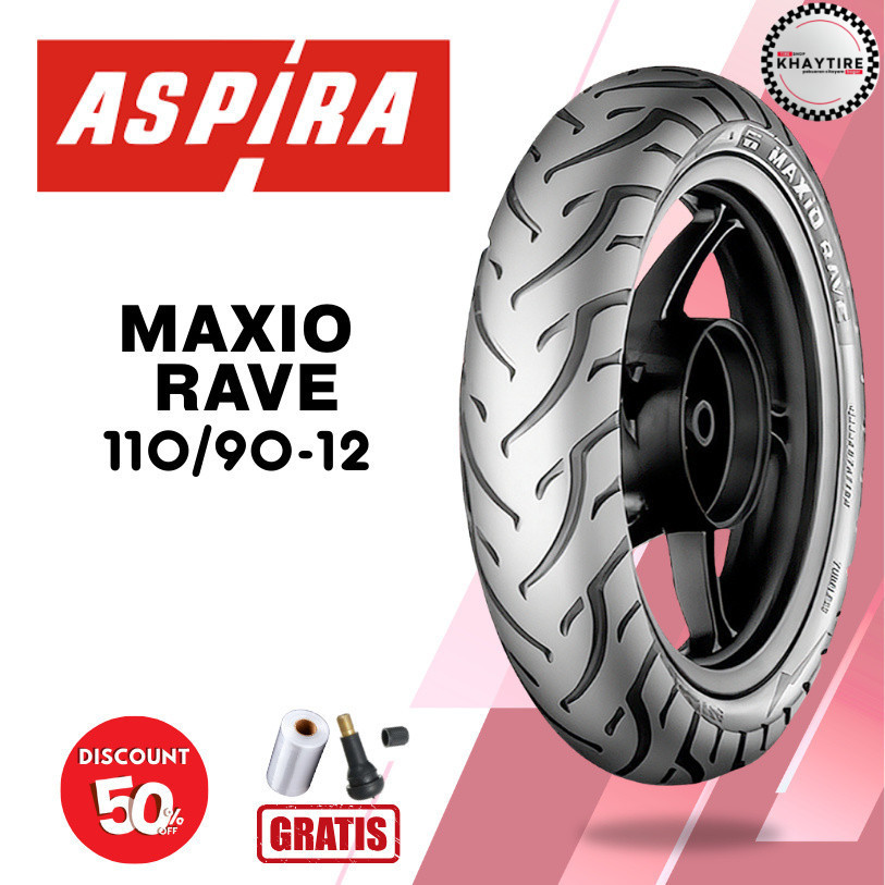 Ban Belakang Motor New Scoopy Freego ASPIRA MAXIO RAVE 110/90 Ring 12 Tubeless