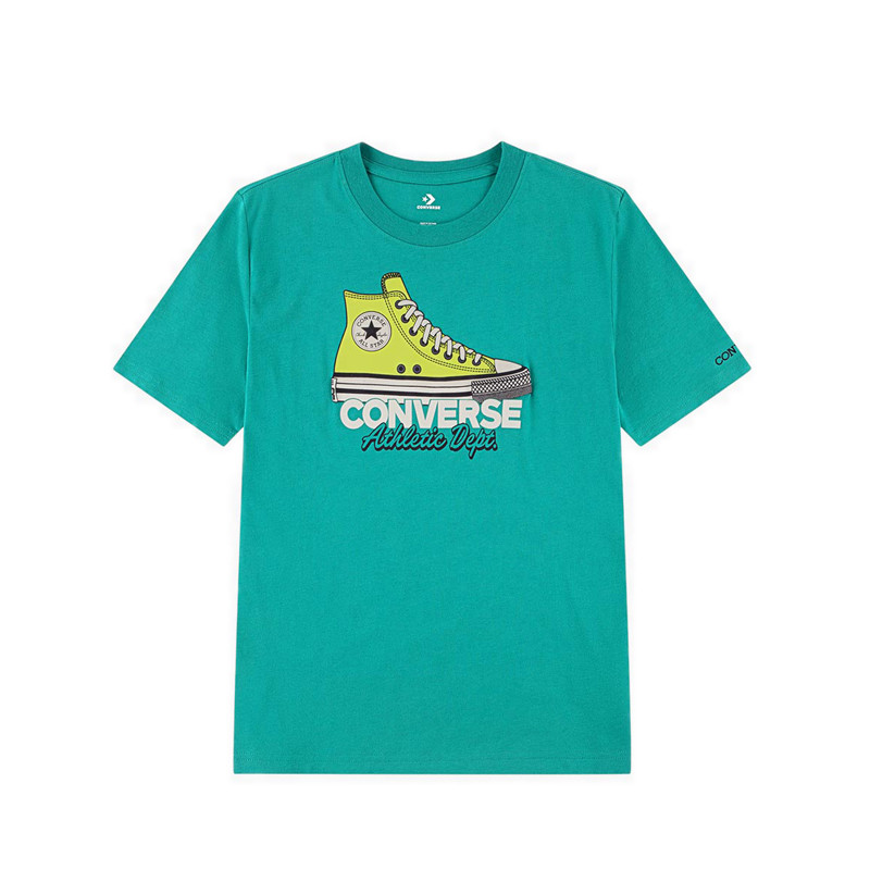 Converse Kids Snkr Boy's T-Shirt - Green