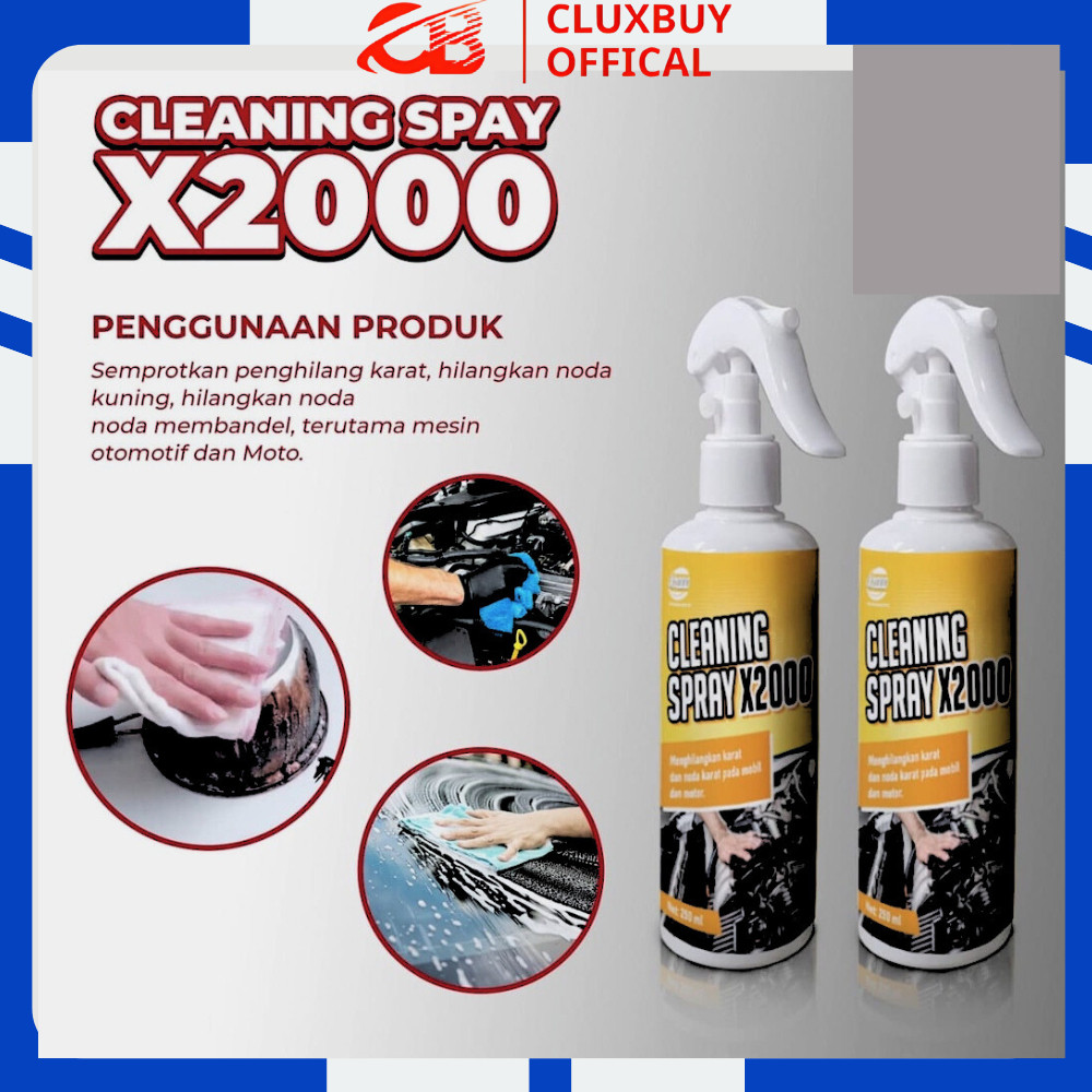 (Jack mesin) [2 Botol] Cleaning Spray X2000 BELI 1 GET 1, Pembersih karat X2000 serbaguna, Menghilan