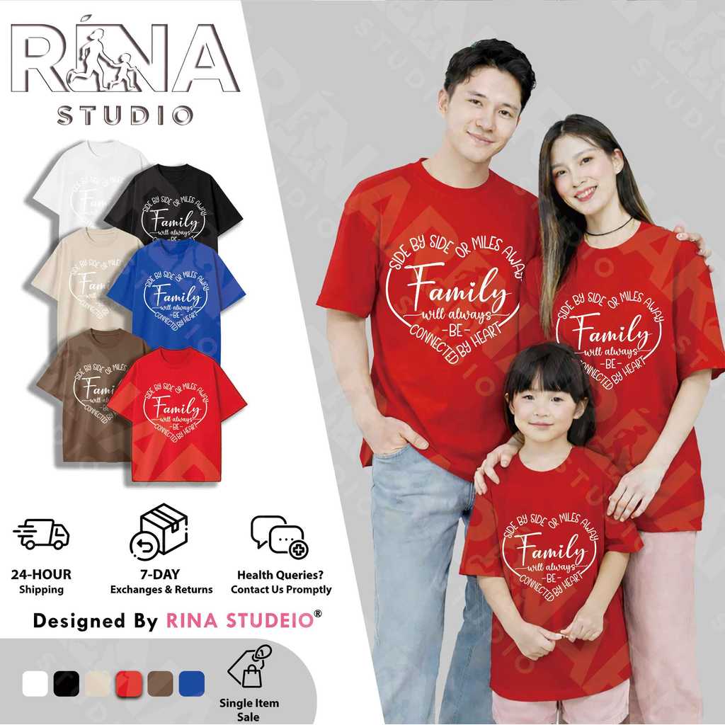 Siap Kirim & COD(dikirim dalam 24 jam)RINA STUDIO | baju couple keluarga | Bergambar Family, Kaos Ke