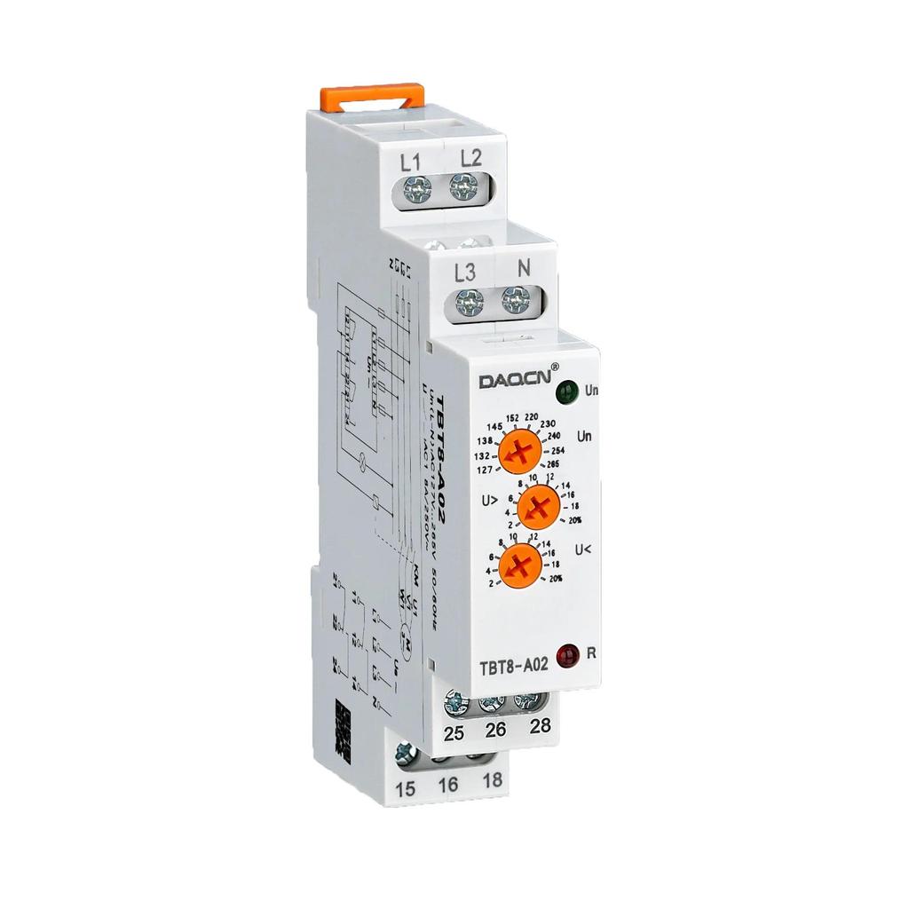 New TBT8 three phase motor protector 3 Phase failure Phase Sequence Voltage Monitoring Relay Voltage