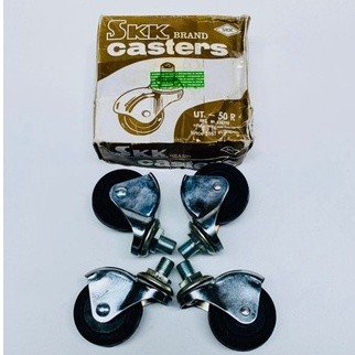 4 BIJI/1 SET - Roda Karet SKK UT - Roda SKK-UT50R Gepeng Baut - Roda Kursi 50mm 2in - Roda Casters S