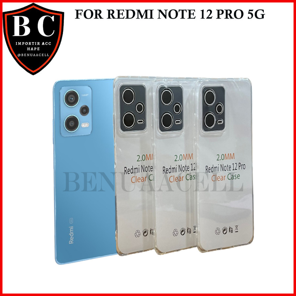 CASE REDMI NOTE 12 NOTE 12 TURBO - CLEAR HD 2MM XIAOMI REDMI NOTE 12 REDMI NOTE 12 PRO 4G REDMI NOTE