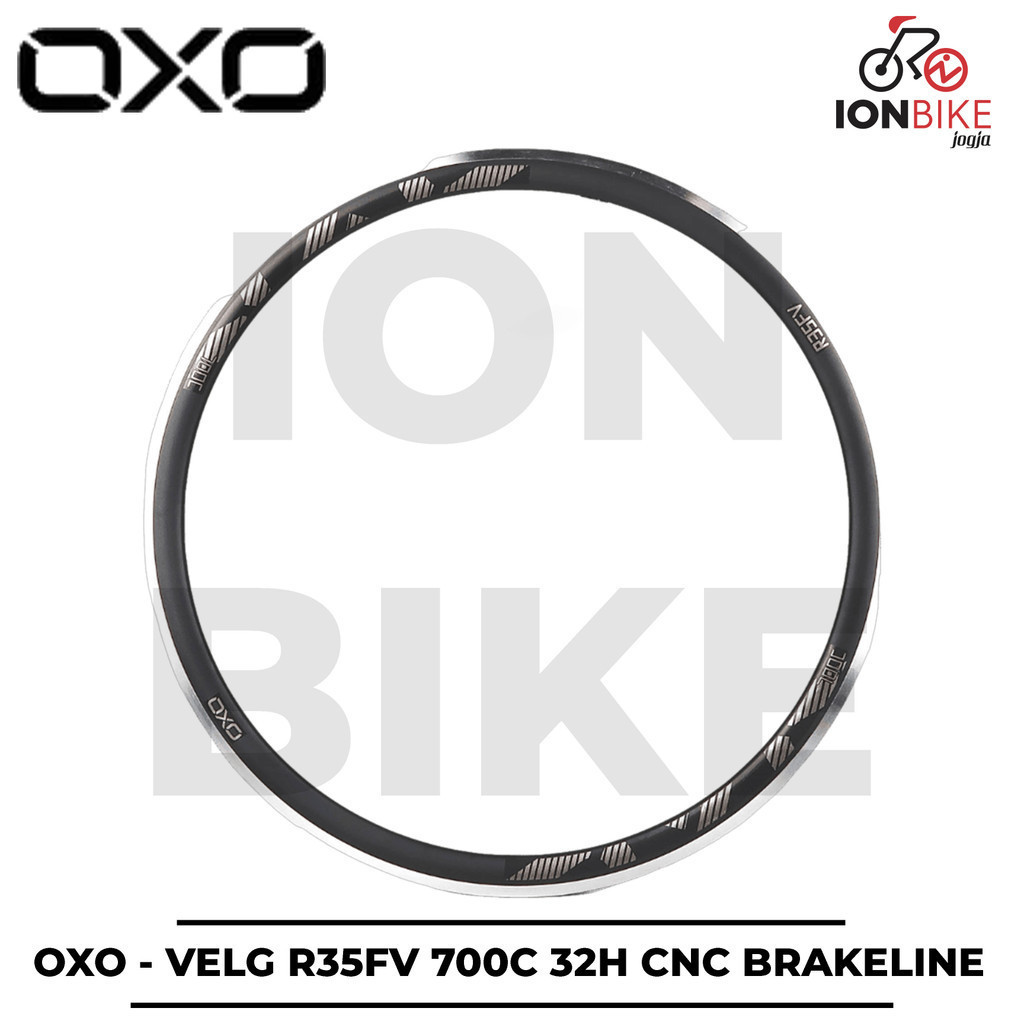 Velg Rim Rims OXO 700 c R35 20 24 32 36 Hole 20H 24H 32H 36H 35mm SILVER CNC BRAKELINE Alloy 700c Sa