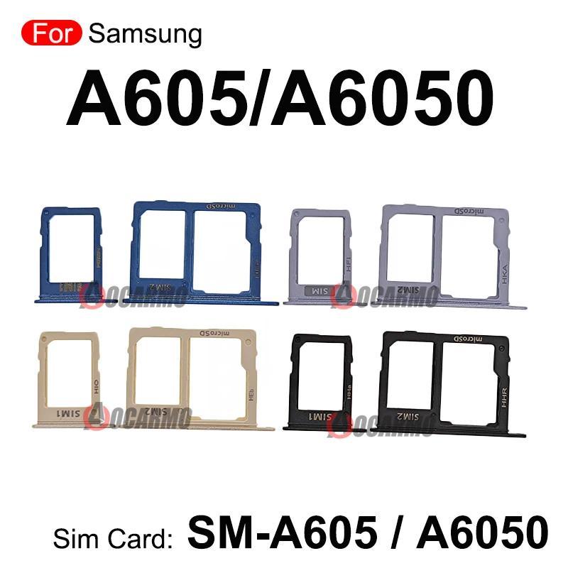 For Samsung Galaxy A6 Plus A6+ SM-605 2018 A9 Star Lite SM- A6050 Dual Sim Card Sim Tray MacroSD Hol