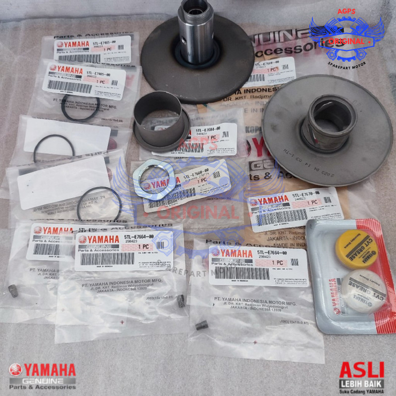 1 SET PULLY ASSY BELAKANG MIO SPORTY SMILE ORIGINAL ORI YAMAHA