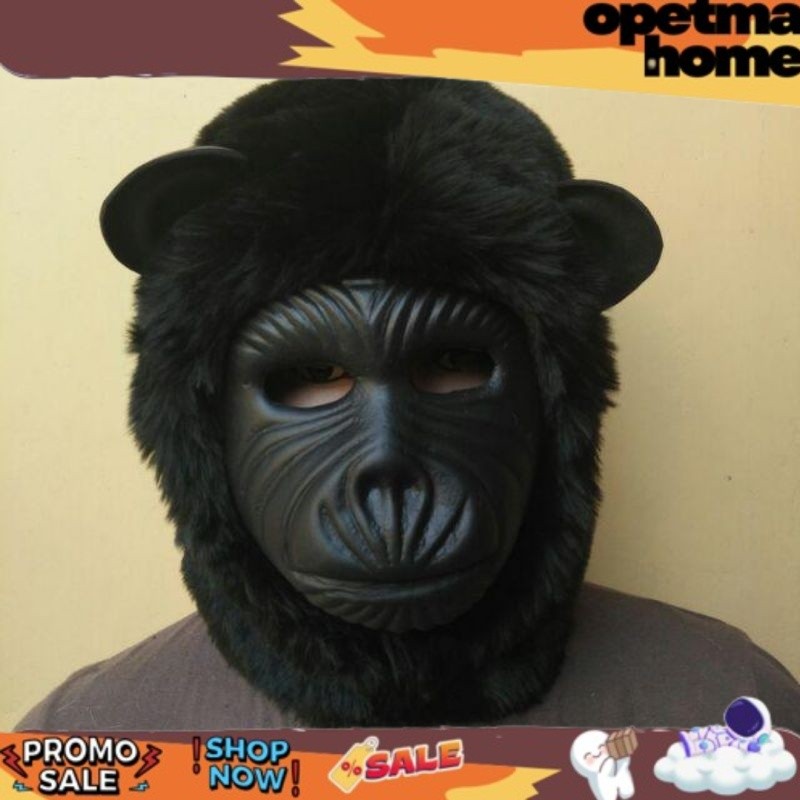 YES ️READY Topeng monyet / Topeng Aksesoris / Topeng Monyet Gorilla Bulu Topeng Karakter Monyet BROH