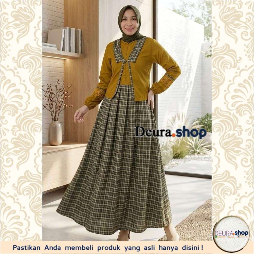 Set Gamis Lebaran Deura SD-559 / Gamis Deura Terbaru / Gamis Deura Original