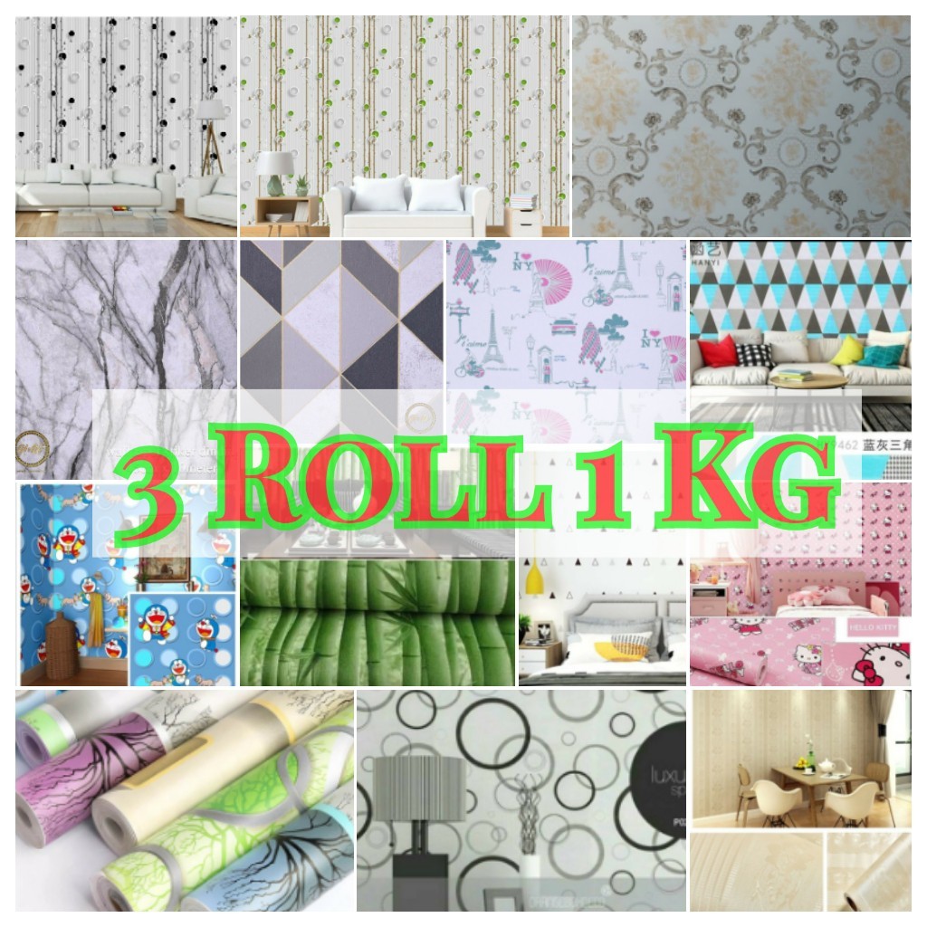MULYO - Walpaper Lem Dinding - Wallpaper Stiker Dinding - Wallpaper Tembok Kamar Tidur Ruang Tamu - 