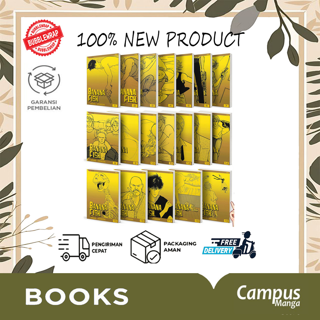 Komik Banana Fish Complete 19-Book Set Vol. 1-19 by Akimi Yoshida - ( English )