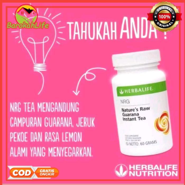 Herbalife NRG NATURES RAW GUARANA Teh Penambah Stamina Teh Penambah Energi Teh Daya Ingat Teh Herbal