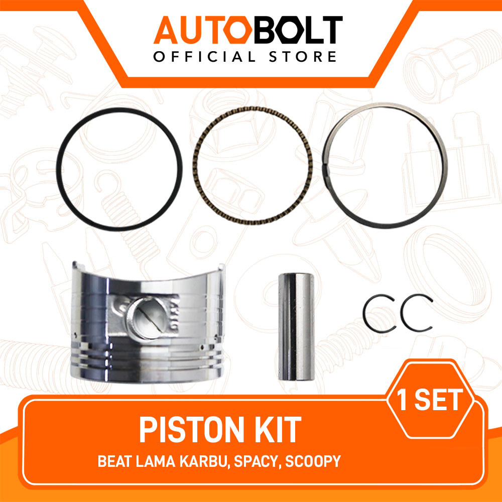 Piston Kit Beat Lama Karbu & Spacy & Scoopy Kit Ring Standar Seher Assy STD AUTOBOLT