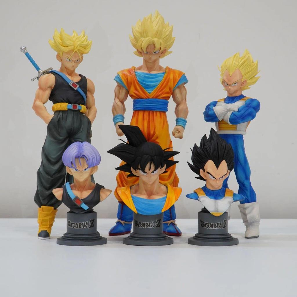 Dragon Ball Gk Infinite Series Half Bust Set Goku Vegeta Trunks Desktop Collectible Model Statue Hom
