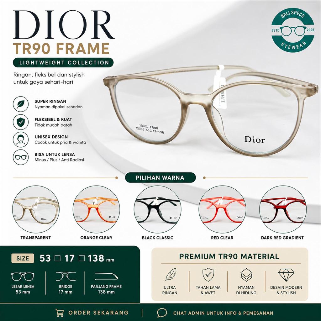 DIOR TR90 FRAME – LIGHTWEIGHT COLLECTION