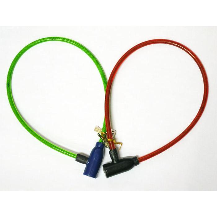 Kunci Pengaman Sepeda Kabel Baja Anti Maling 65cm Fleksibel untuk Helm Motor Pintu Pagar Tas Travel 