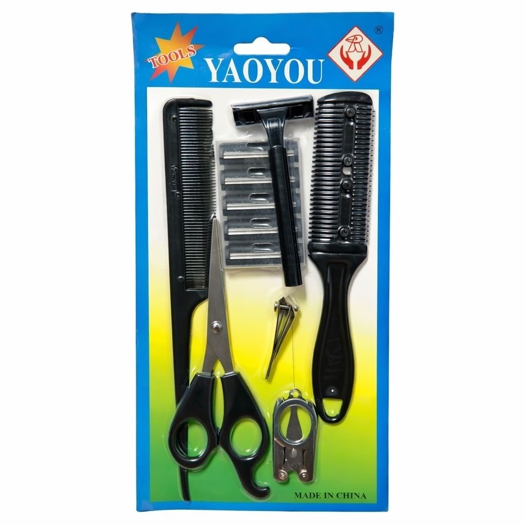Gunting Rambut 7 Set / Gunting Cukur Rambut 7 in 1 / Gunting Rambut Set