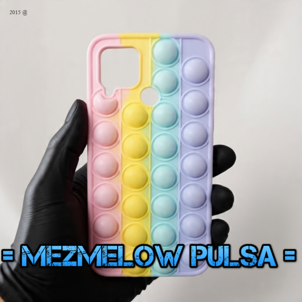 Case Lembut POP IT Rainbow Silicone Casing REALME C15 / REALME C25