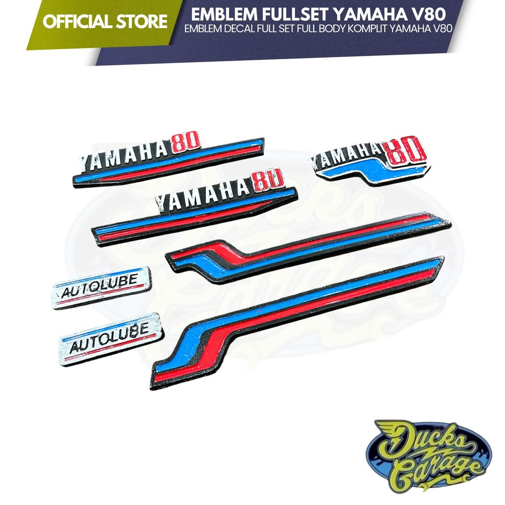 Emblem Decal Full Set Full Body Komplit Yamaha V80 V 80