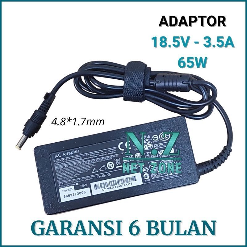 Charger Adaptor 65W For  HP HP 500 510 520 Compaq CQ510 V3000 V3500 -NZONE