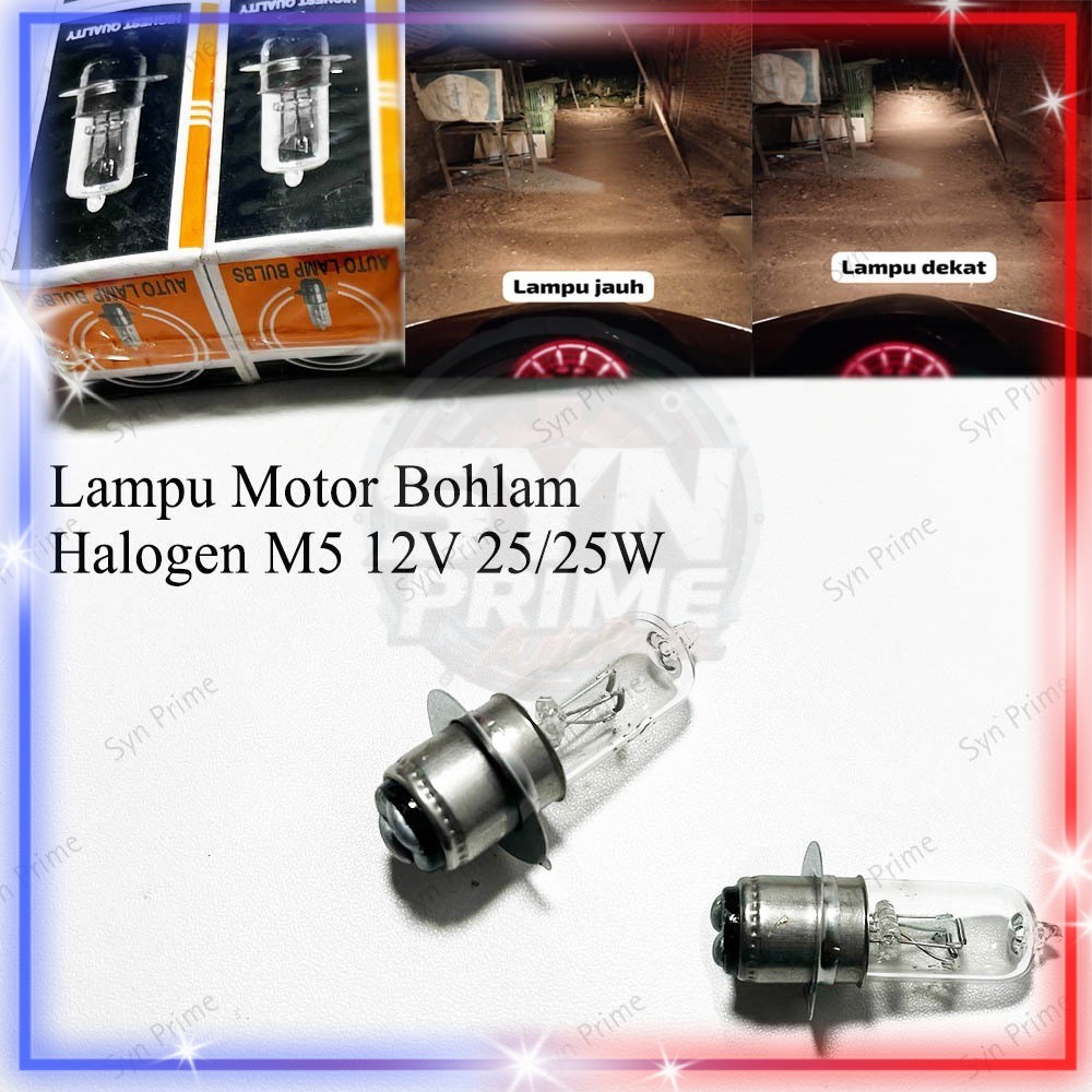 Lampu Motor Bohlam Halogen Aksesoris Motor Lampu Bohlam Untuk Tipe Manual & Matic