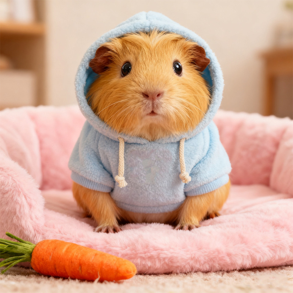 1 PC Warm Winter Pet Pullover Hooes Outdoor Clothing for Small Animals Bunny Kitten Baby Rabbit Guin