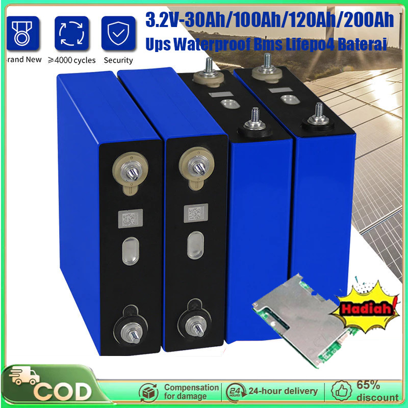 CATL/BYD Baru Lifepo4 Baterai] 30AH Baterai Lifepo4 3.2 Volt 30/100/120/200 Amper Baru 3.7V 14Ah lif