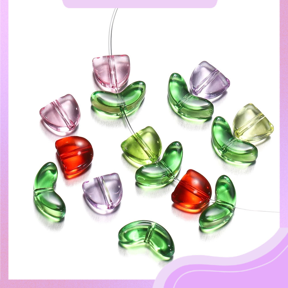 Grosir (10set/20PCS)Manik-Manik| Manik Bunga|manik manik bunga tulip| manik bunga tulip|manik manik 