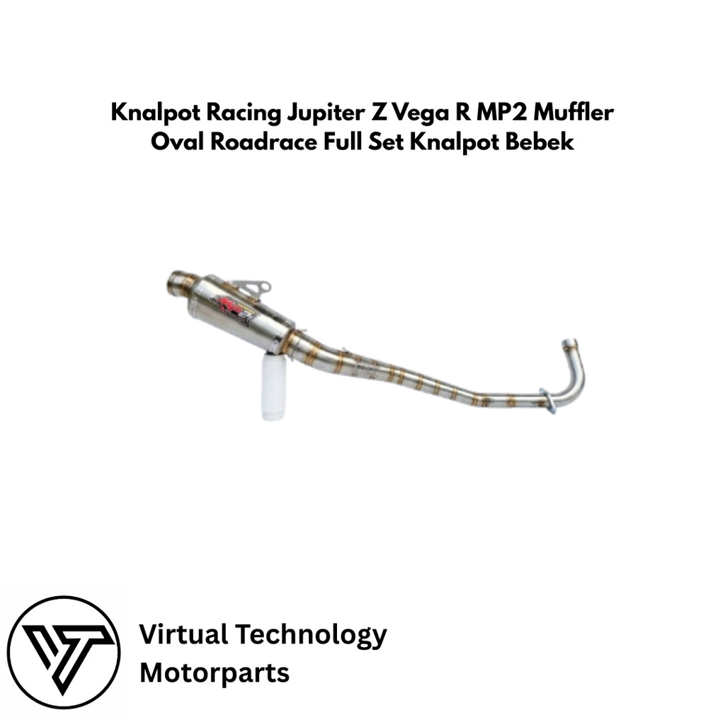 Knalpot Racing Jupiter Z Vega R MP2 Muffler Oval Roadrace Full Set Knalpot Bebek