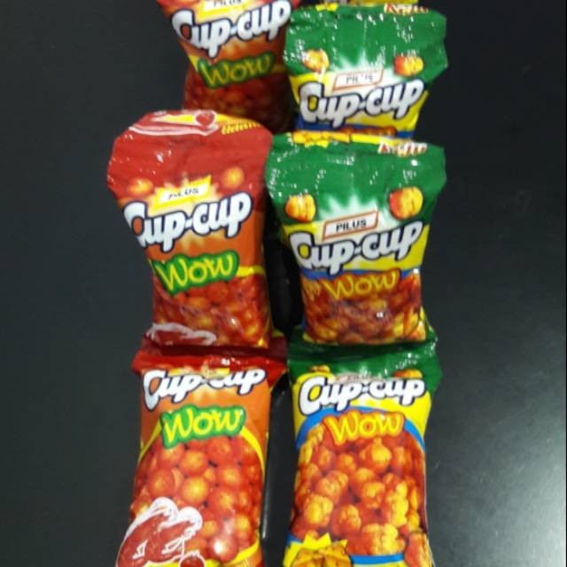 CUP CUP WOW SNACK PILUS JADUL 1 RENCENG ISI 10 BKS