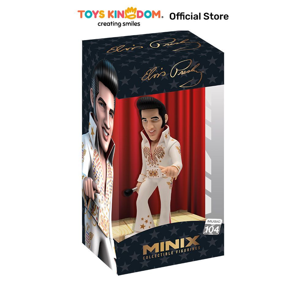 Minix Figure Elvis Presley 12 cm - Putih Figur Miniatur Karakter Mainan Koleksi Collectible Figure