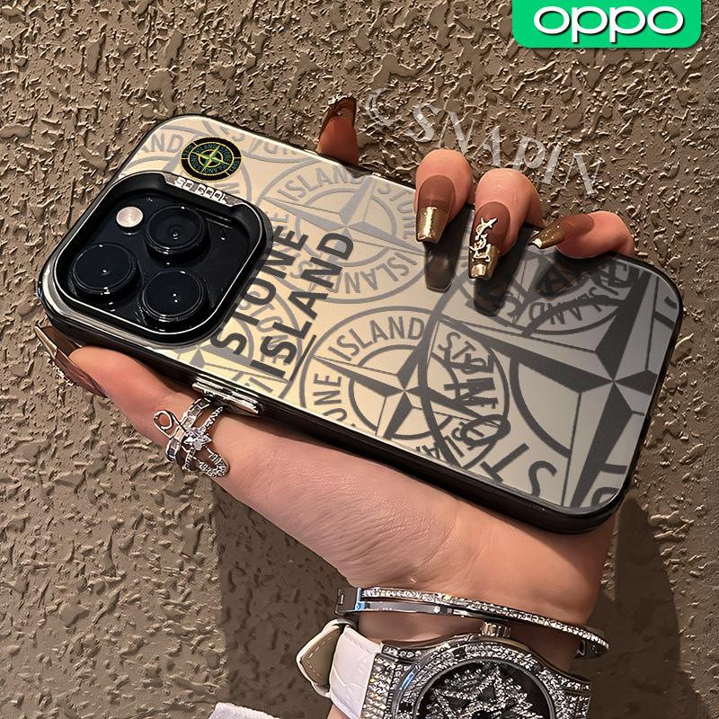 Keren Trend Glossy Hologram Case untuk OPPO A18 A16 A3x A3s A15 A60 A5S A17 A54 A57 A53 A12 A31 A1K 