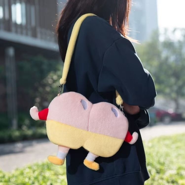 Tas selempang kecil berwarna putih berbentuk celana, tas ransel penyimpanan, tas selempang.