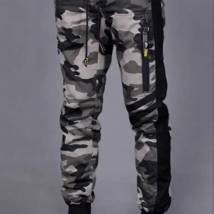 Murah MeriahCelana Jogger Loreng Army Pria Wanita Bahan Catton Twill Tebal Olahraga Sport - JOGGER L