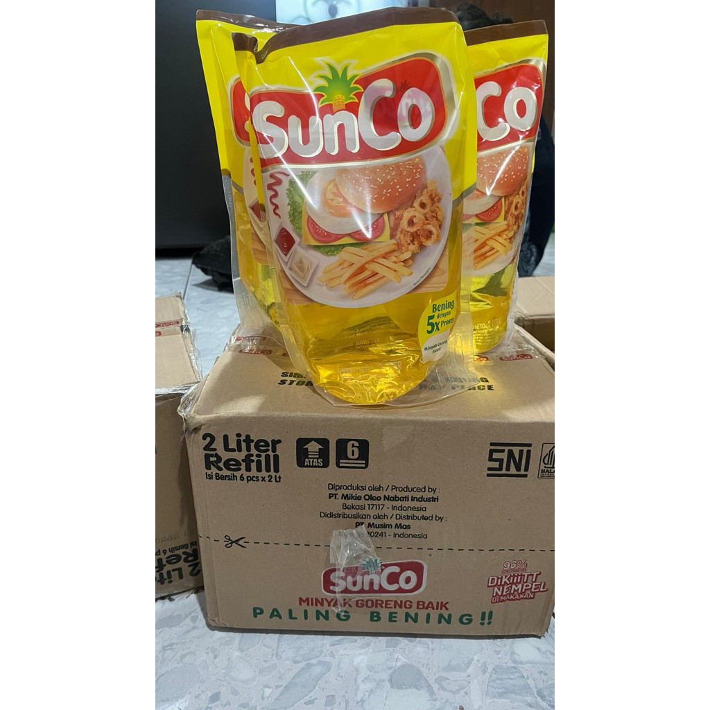 BEST DEAL PROMO SUNCO 2 LITER ISI 2 PCS ( PAKE TAMBAHAN KARDUS DI ETALASE AGAR AMAN PENGRIMAN) MINYA