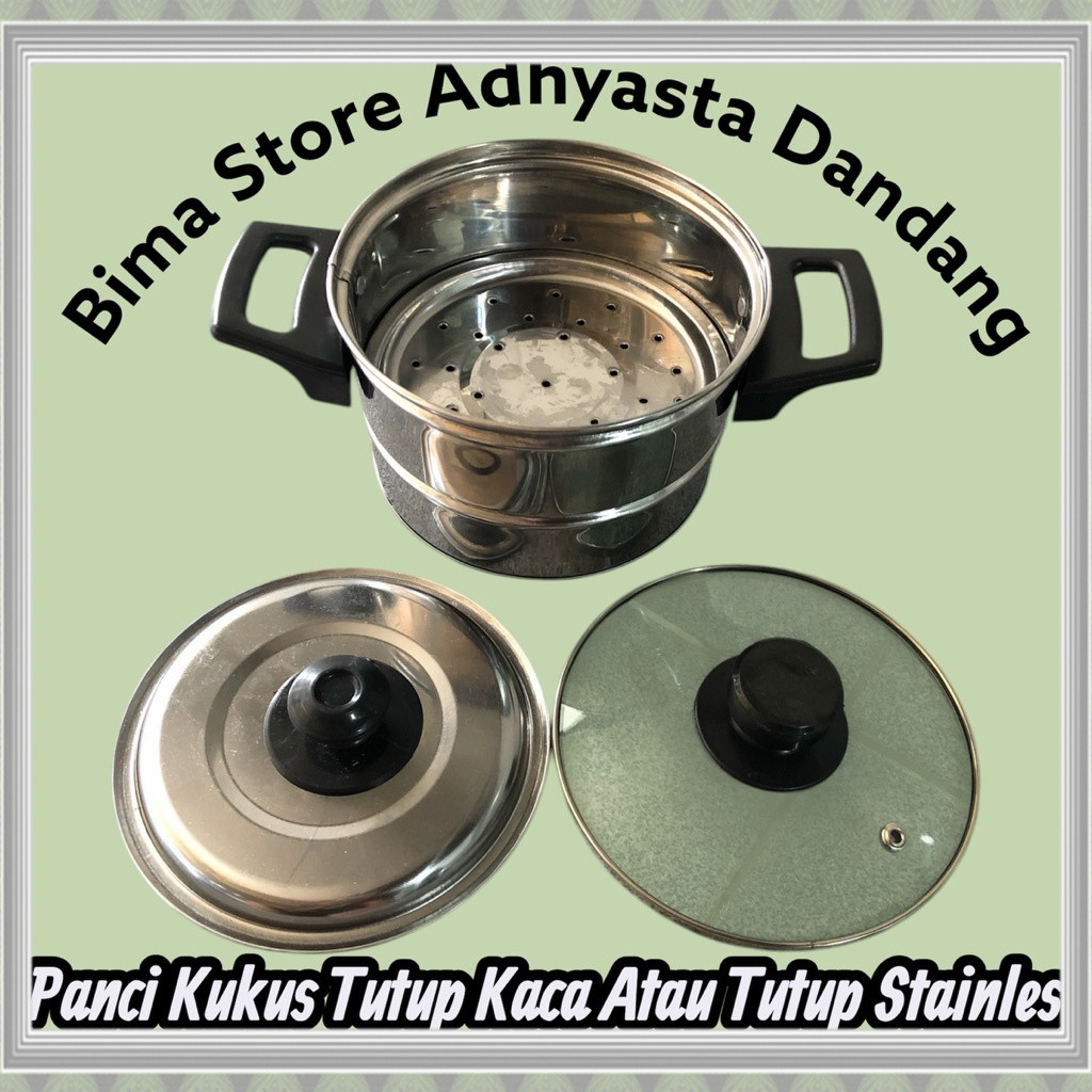 Termurah DANDANG KUKUSAN HANDEL ANTI PANAS/PANCI KUKUS MINI TUTUP STAINLES 18cm FREE ENTONG NASI Ter