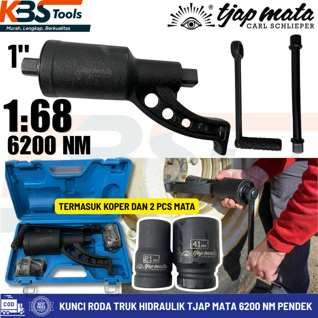 TJAP MATA Kunci Roda Torsi Ban Truk Hydraulic 21 x 41mm 6200 NM - Impact Manual Ban Mobil Truck