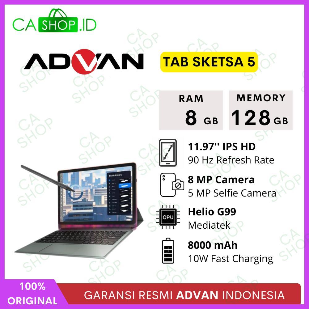 Advan Tab Sketsa 5 - 8GB 128GB (8/128) Tablet 12" IPS New Original Garansi Resmi - Tablet Only