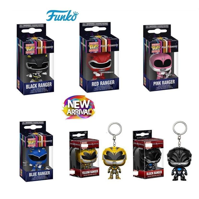 Funko Pop POWER RANGERS Pocket Pop Keyain New Arrival Pink Rangers Red Blue Yellow Ranger Vinyl Figu